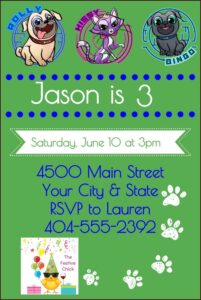 Etsy Puppy Dog Pals Invitations