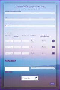 Expense Form Templates Free
