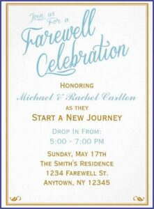 Farewell Invitation Templates For Word