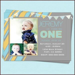 First Birthday Invitations Boy Printable