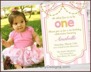 First Birthday Invitations Girl