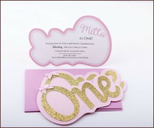 First Birthday Party Invitations Girl