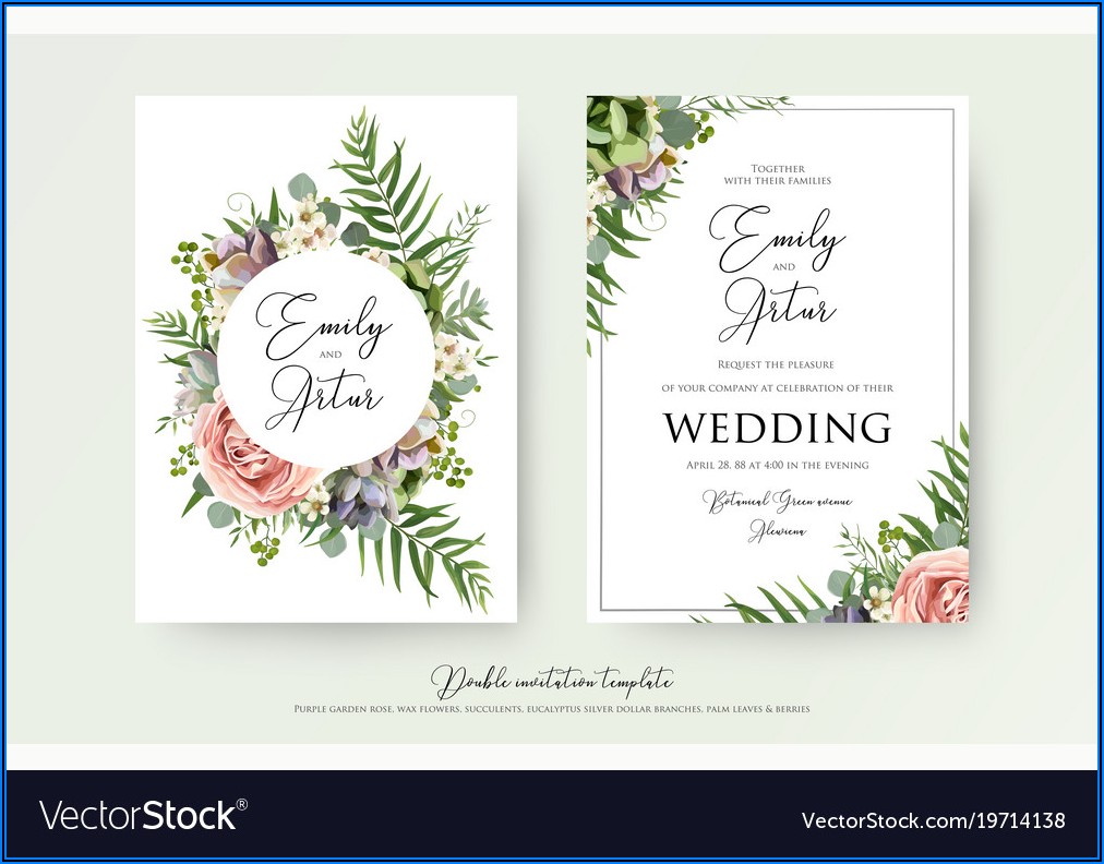 Floral Wedding Invitation Design