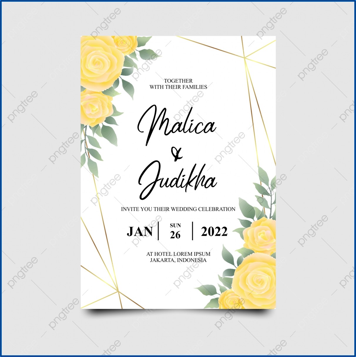 Flower Wedding Invitation Templates