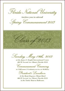 Formal Invitation Card Graduation Ceremony