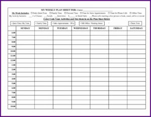 Franklin Covey Weekly Planner Template Excel
