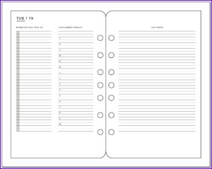 Franklin Planner Printable Templates