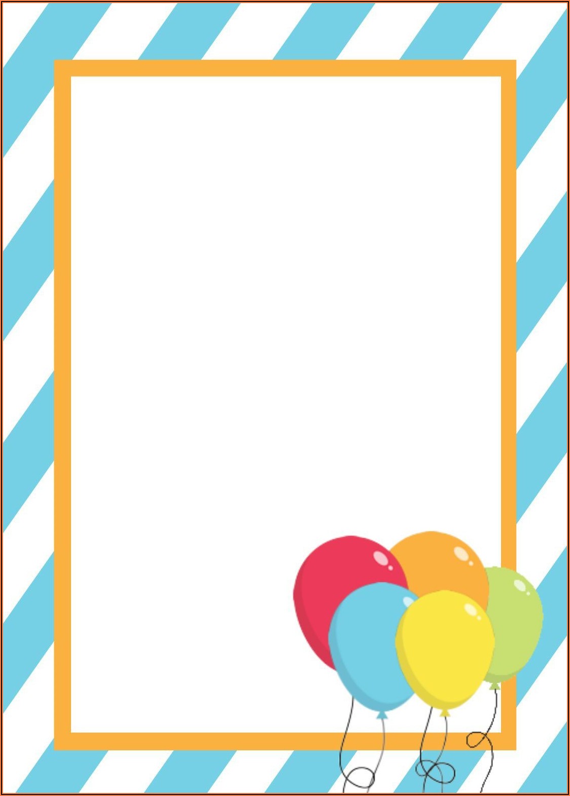 Free Birthday Invitation Card Template For Word