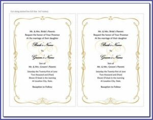 Free Blank Wedding Invitation Templates For Microsoft Word