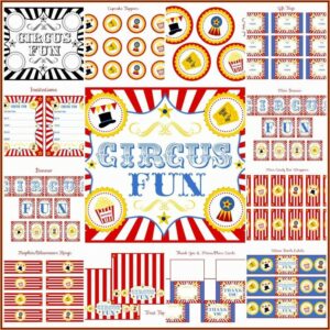 Free Circus Birthday Invitations Printables