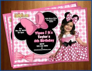 Free Customizable Minnie Mouse Birthday Invitations