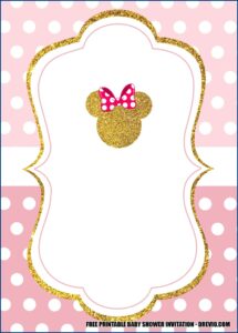 Free Customizable Minnie Mouse Birthday Invitations Pink And Gold