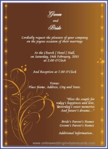 Free Download Indian Wedding Invitation Templates Microsoft Word