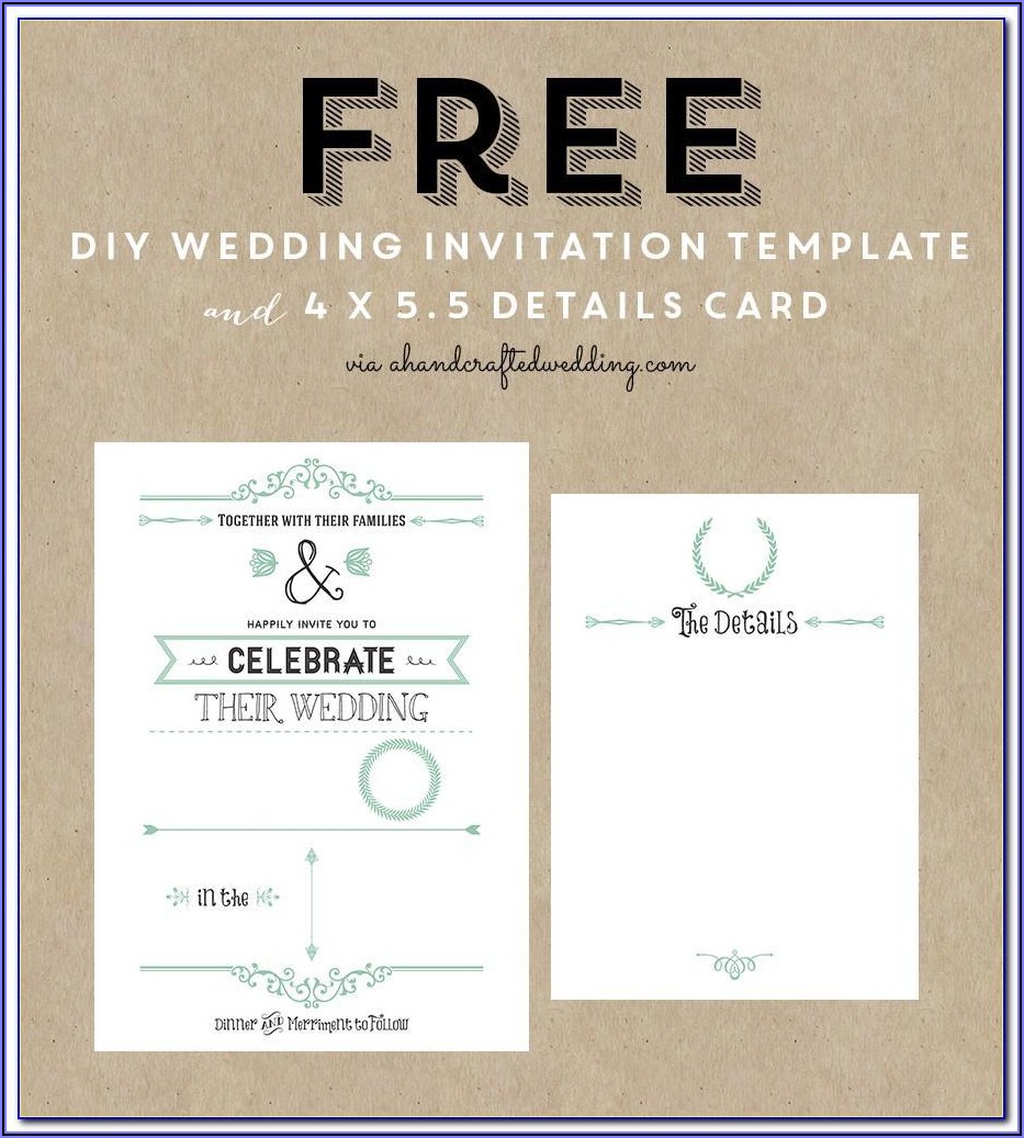 Free Downloadable Wedding Invitation Templates Microsoft Word