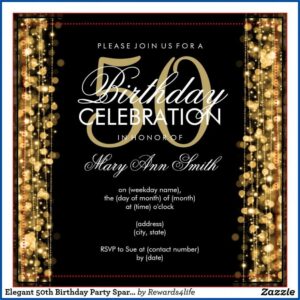 Free Editable 50th Birthday Invitation Templates