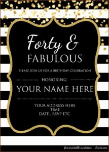 Free Editable Birthday Invitations Templates