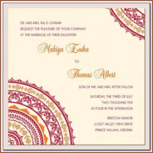 Free Engagement Invitation Templates Online India