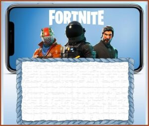 Free Fortnite Birthday Invitations Templates