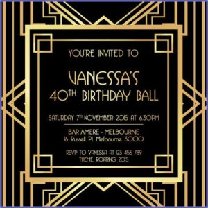 Free Great Gatsby Invitation Template