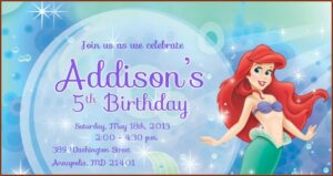 Free Invitation Templates Mermaid