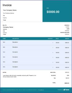 Free Lawn Invoice Template