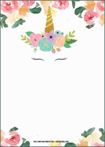 Free Printable Birthday Invitation Templates Unicorn