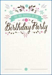 Free Printable Birthday Invitations Templates With Photo