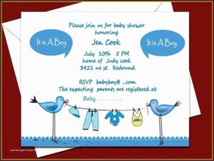 Free Printable Boy Baby Shower Invitations Templates