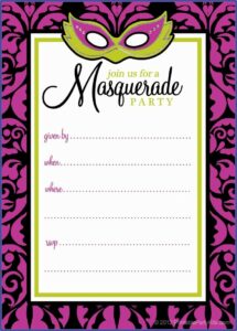 Free Printable Mardi Gras Invitation Template