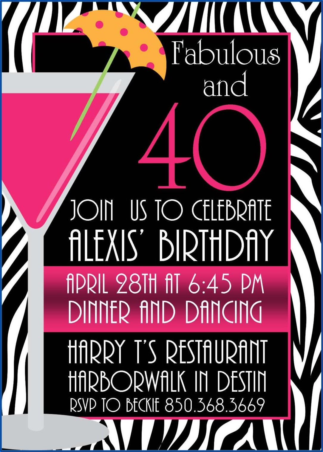 Free Printable Surprise 40th Birthday Invitations