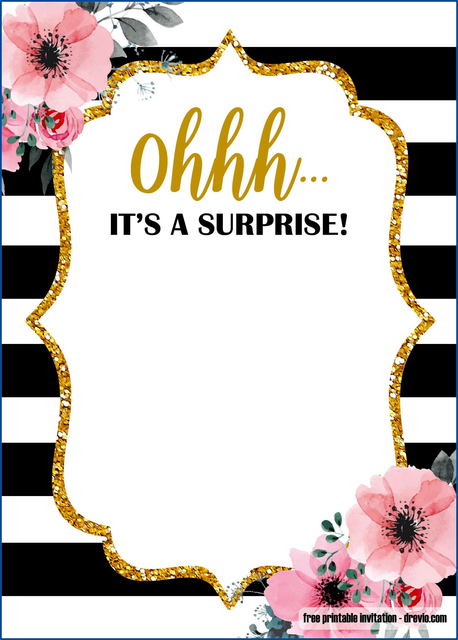 Free Printable Surprise Birthday Party Invitations For Adults