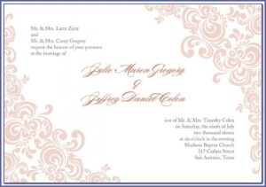 Free Printable Wedding Invitations Templates For Word