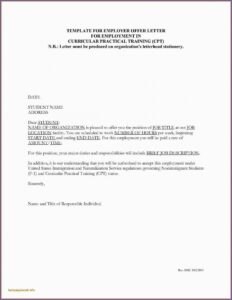 Free Sample Job Offer Letter Template