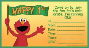 Free Sesame Street 1st Birthday Invitations
