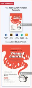 Free Team Lunch Invitation Template Editable