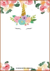 Free Unicorn Birthday Invitations Template
