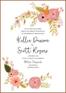 Free Wedding Invitation Templates Printable