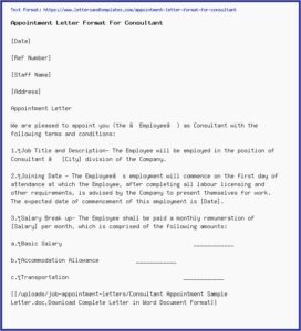Freelance Job Offer Letter Template