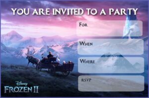 Frozen 2 Birthday Invitations Blank