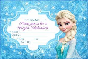 Frozen Birthday Invitations Free Download