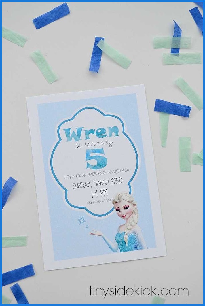Frozen Birthday Party Invitations Free Printable