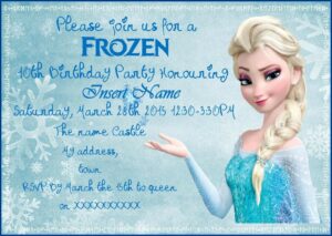 Frozen Birthday Party Invite Free