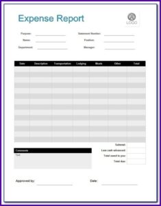 Fuel Expense Form Templates