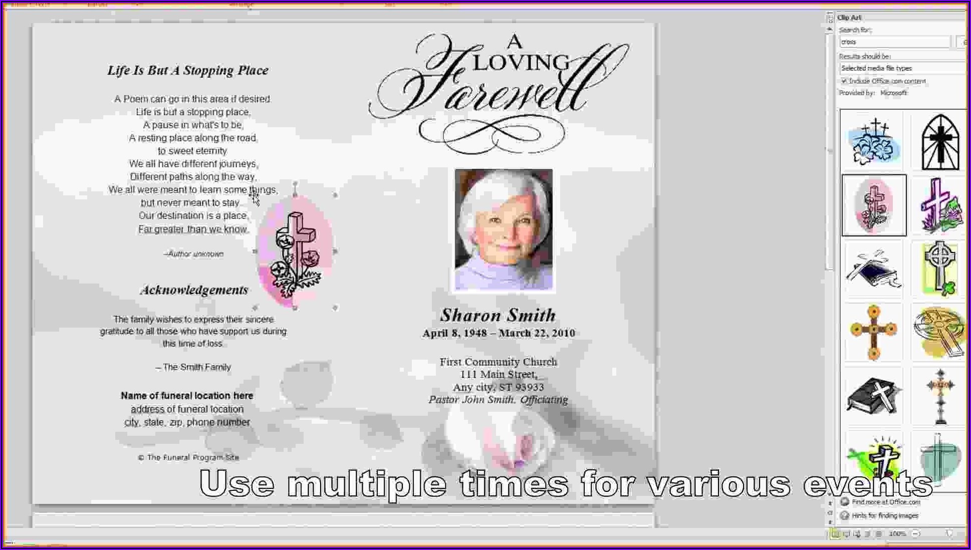 Funeral Card Templates Free