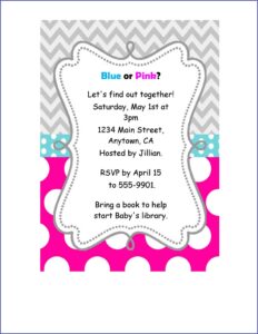 Gender Reveal Invitations Free