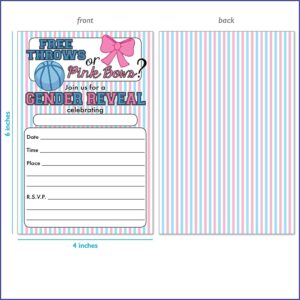 Gender Reveal Invitations Free Throws Or Pink Bows