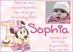 Girl 1st Birthday Invitations Wording