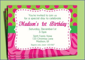 Girl 5th Birthday Party Invitation Wording