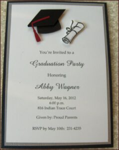 Graduation Invitation Card Template Word
