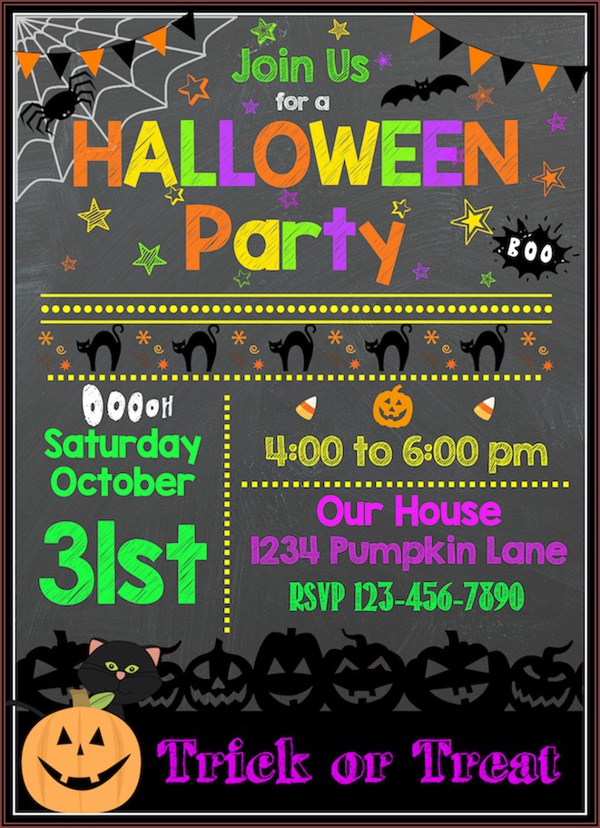 Halloween Birthday Invitations With Pictures